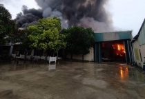 Cháy lớn tại xưởng chế biến gỗ nội thất Công ty Cổ phần gỗ BKG