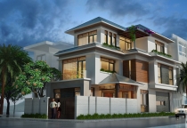 Thiết kế Thi công Biệt thự mái thái BÌnh Dương