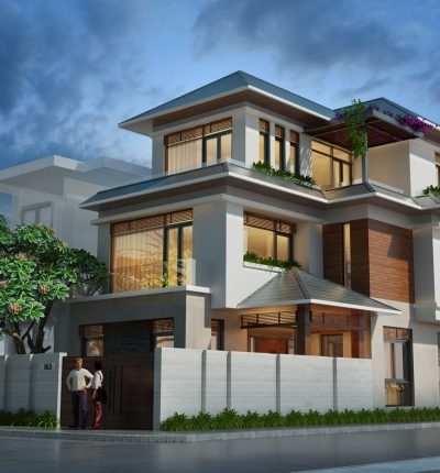 Thiết kế Thi công Biệt thự mái thái BÌnh Dương