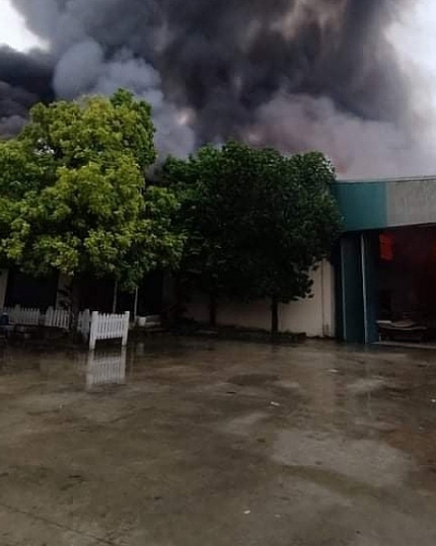 Cháy lớn tại xưởng chế biến gỗ nội thất Công ty Cổ phần gỗ BKG