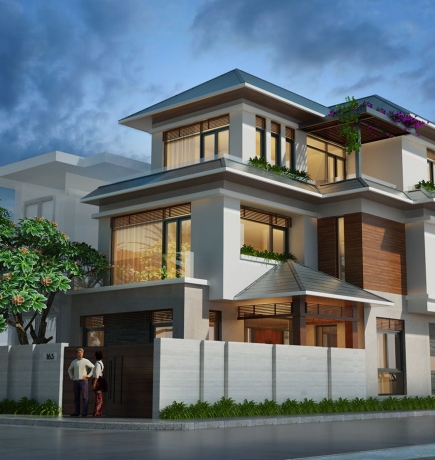 Thiết kế Thi công Biệt thự mái thái BÌnh Dương